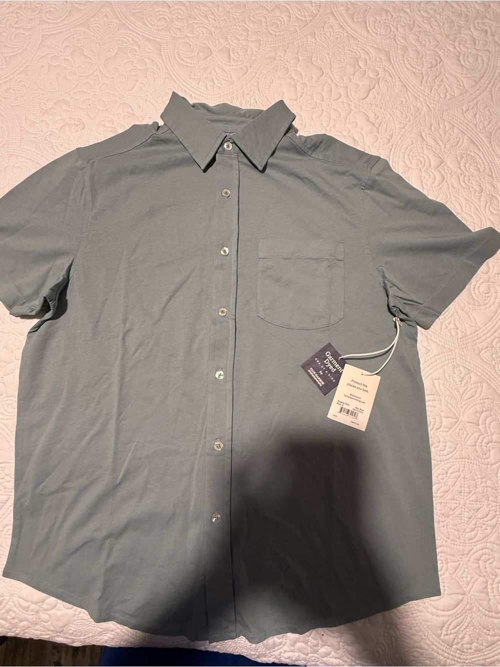 Fair Harbor Men's Short-Sleeve Button-Down Shirt in Sage